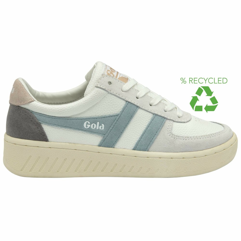 Gola Classics Grandslam Trident Women Sneakers White / Blue | JTLZDY479