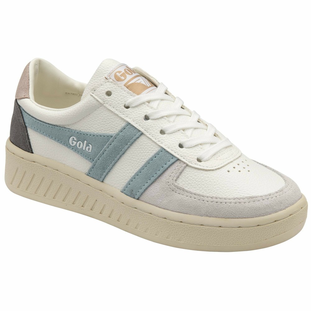 Gola Classics Grandslam Trident Women Sneakers White / Blue | JTLZDY479