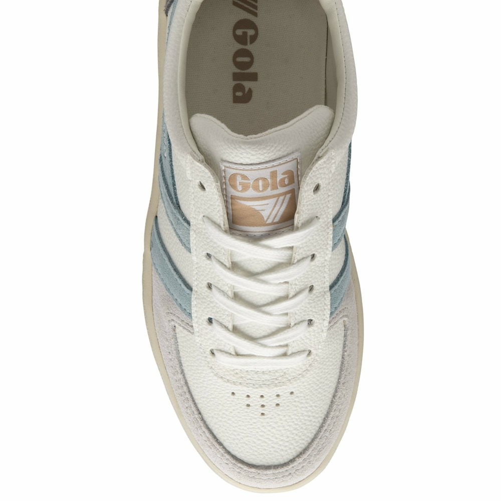 Gola Classics Grandslam Trident Women Sneakers White / Blue | JTLZDY479