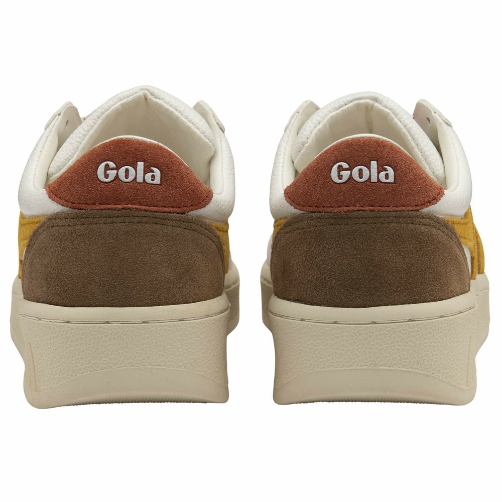 Gola Classics Grandslam Trident Women Sneakers White / Orange / Orange Brown | MVXBES240