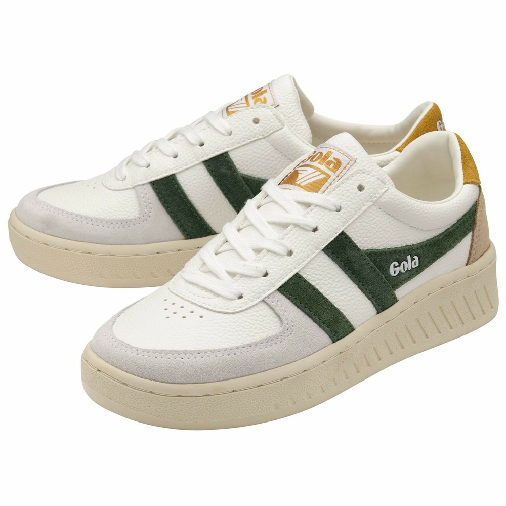 Gola Classics Grandslam Trident Women Sneakers White / Orange | XGJUAC516