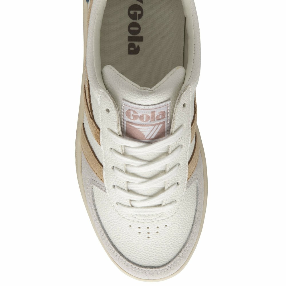 Gola Classics Grandslam Trident Women Sneakers White / Pink | DLUKRW946