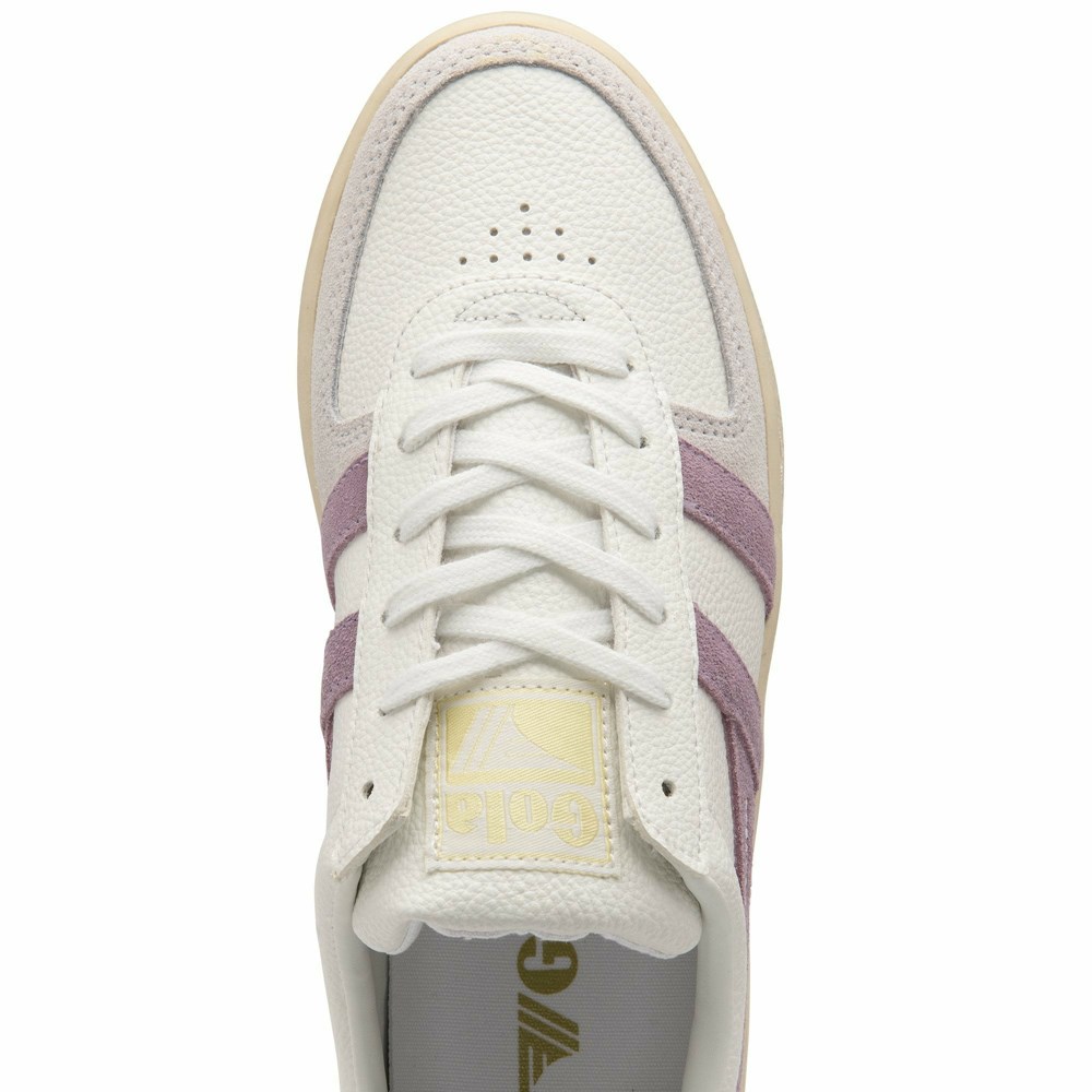 Gola Classics Grandslam Trident Women Sneakers White / Lemon | TRZDJX401