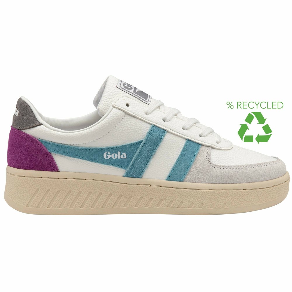 Gola Classics Grandslam Trident Women Sneakers White / Grey | EJBHKX183