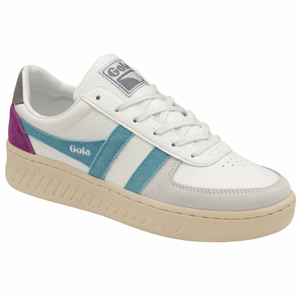 Gola Classics Grandslam Trident Women Sneakers White / Grey | EJBHKX183