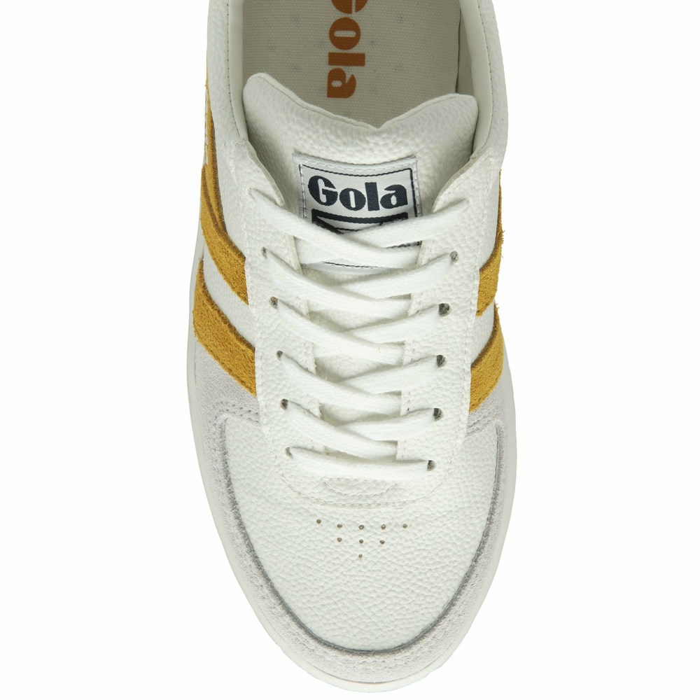 Gola Classics Grandslam Trident Women Sneakers White / Orange / Navy | HIPOAZ784