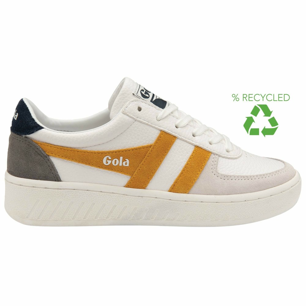 Gola Classics Grandslam Trident Women Sneakers White / Orange / Navy | HIPOAZ784