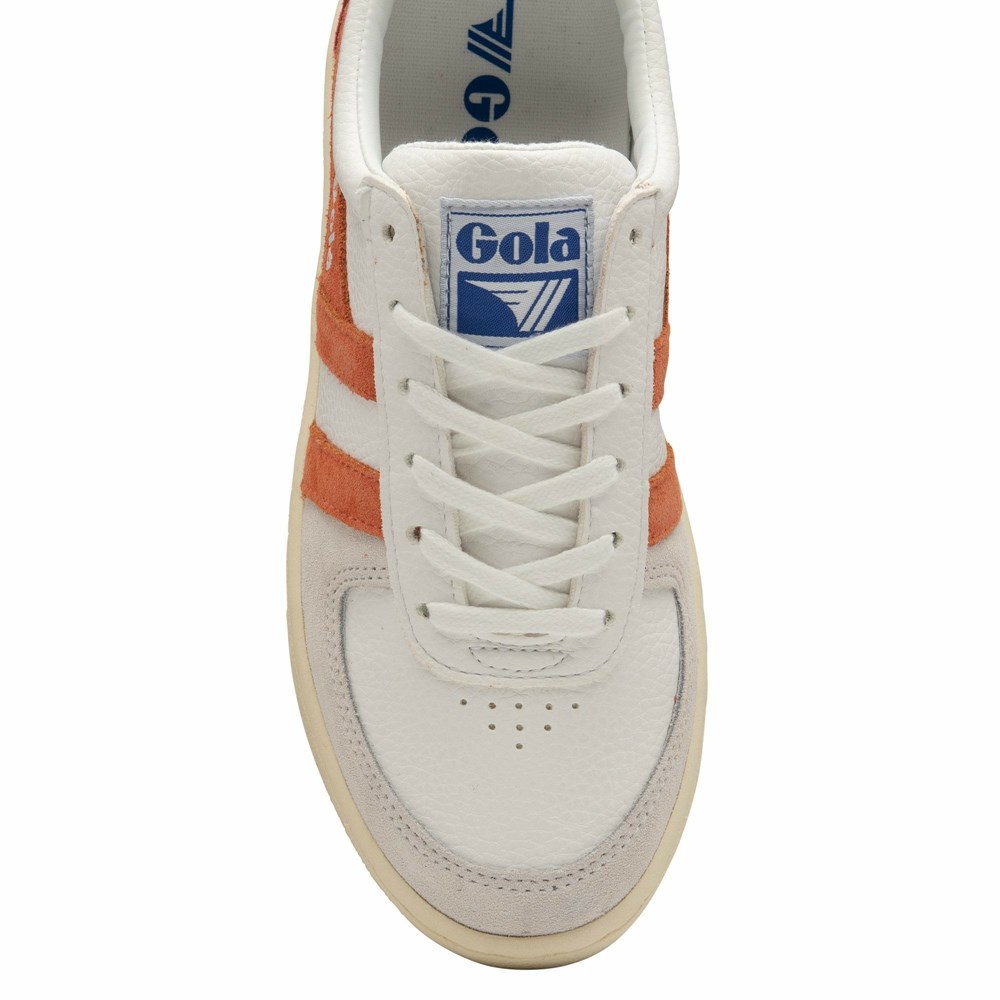 Gola Classics Grandslam Trident Women Sneakers White / Coral / Blue | RBIZNW610