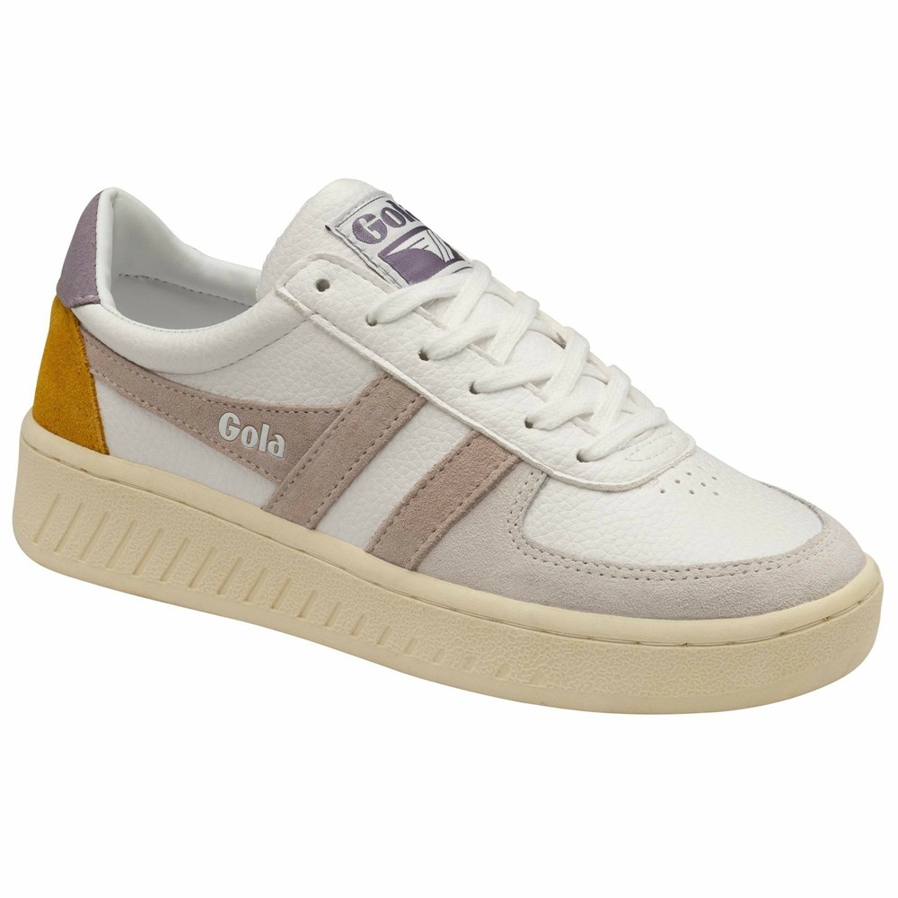 Gola Classics Grandslam Trident Women Sneakers White | XEJFRB749