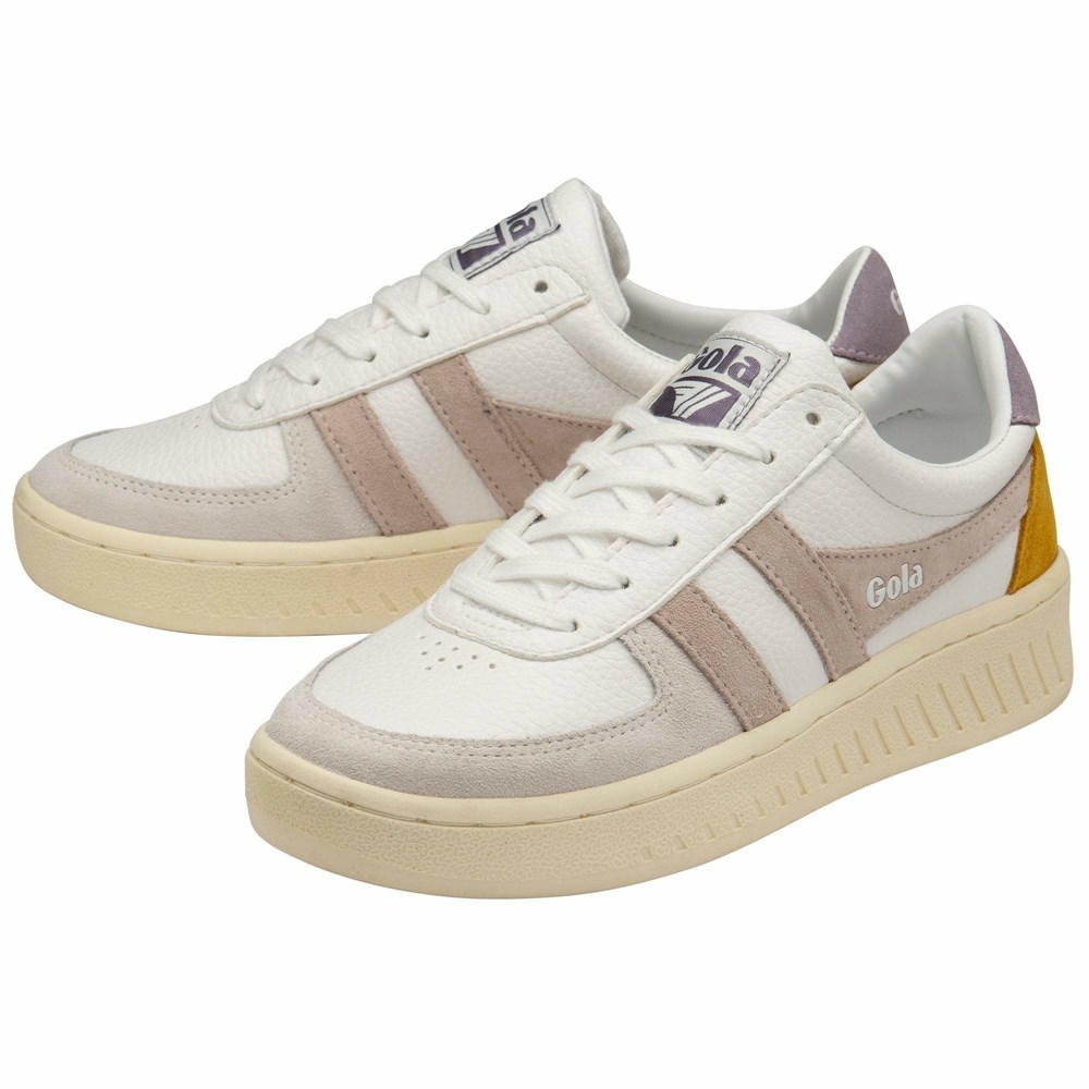 Gola Classics Grandslam Trident Women Sneakers White | XEJFRB749