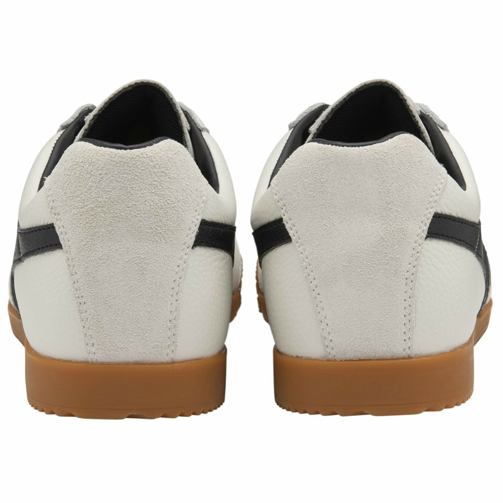 Gola Classics Harrier Leather Men Sneakers White / Black / Black | NSKYAV847