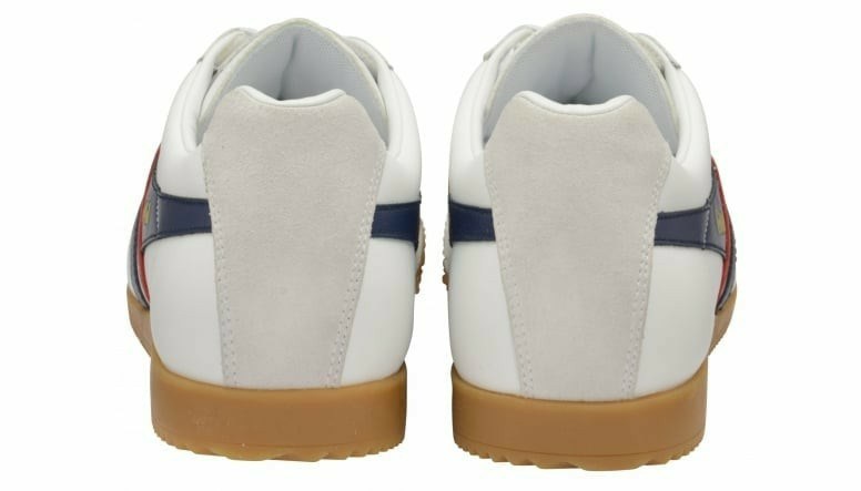 Gola Classics Harrier Leather Men Sneakers White / Navy / Red | OAQSWK173