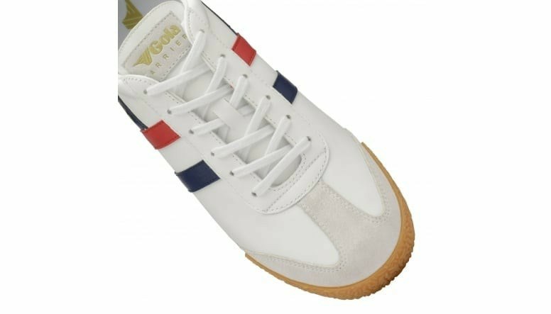 Gola Classics Harrier Leather Men Sneakers White / Navy / Red | OAQSWK173