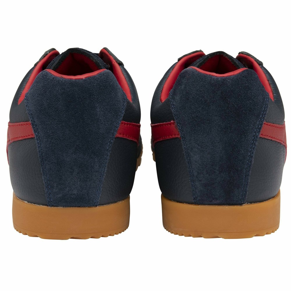 Gola Classics Harrier Leather Men Sneakers Navy / Deep Red / Deep Red | XVERCH850