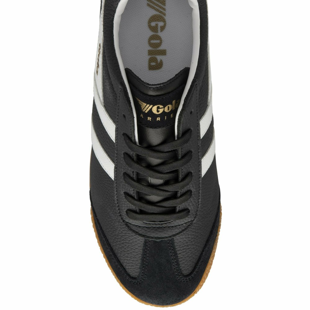 Gola Classics Harrier Leather Men Sneakers Black / White / White | RWPEIU296