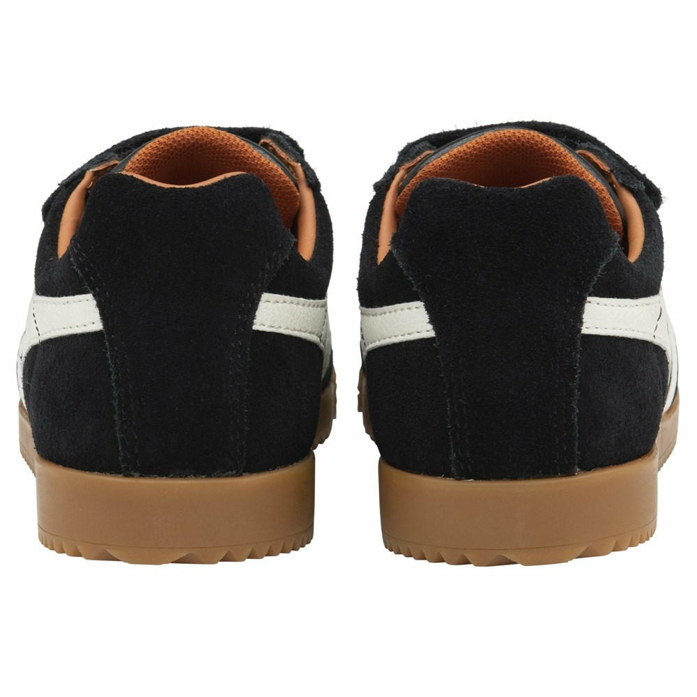 Gola Classics Harrier Strap Kids' Sneakers Black / White / Orange | FLYEBZ924