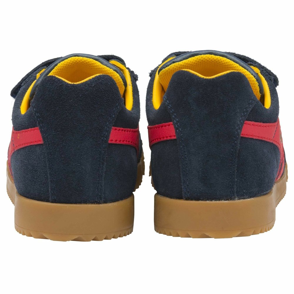 Gola Classics Harrier Strap Kids' Sneakers Navy / Red / Orange | NBMTAP152