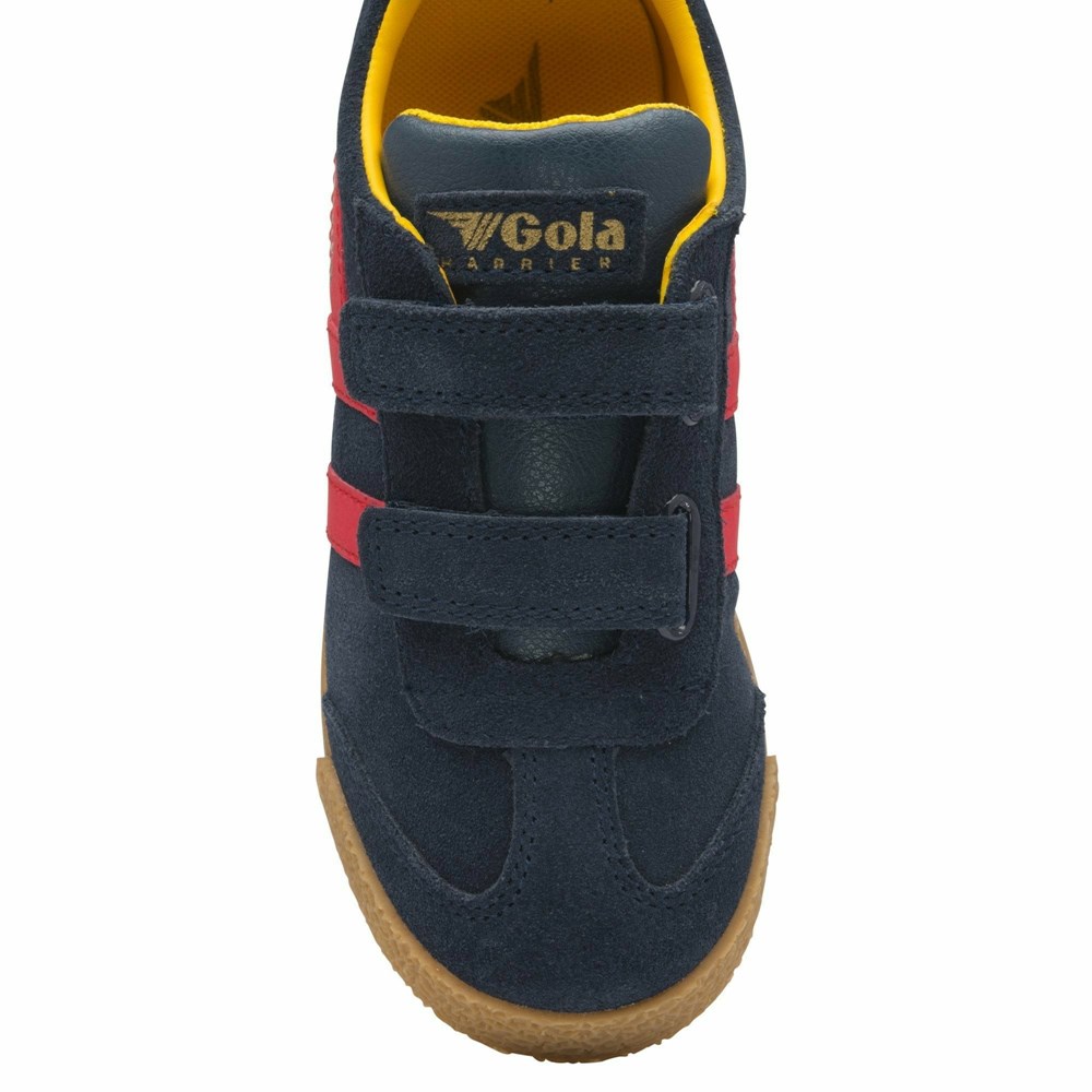 Gola Classics Harrier Strap Kids' Sneakers Navy / Red / Orange | NBMTAP152