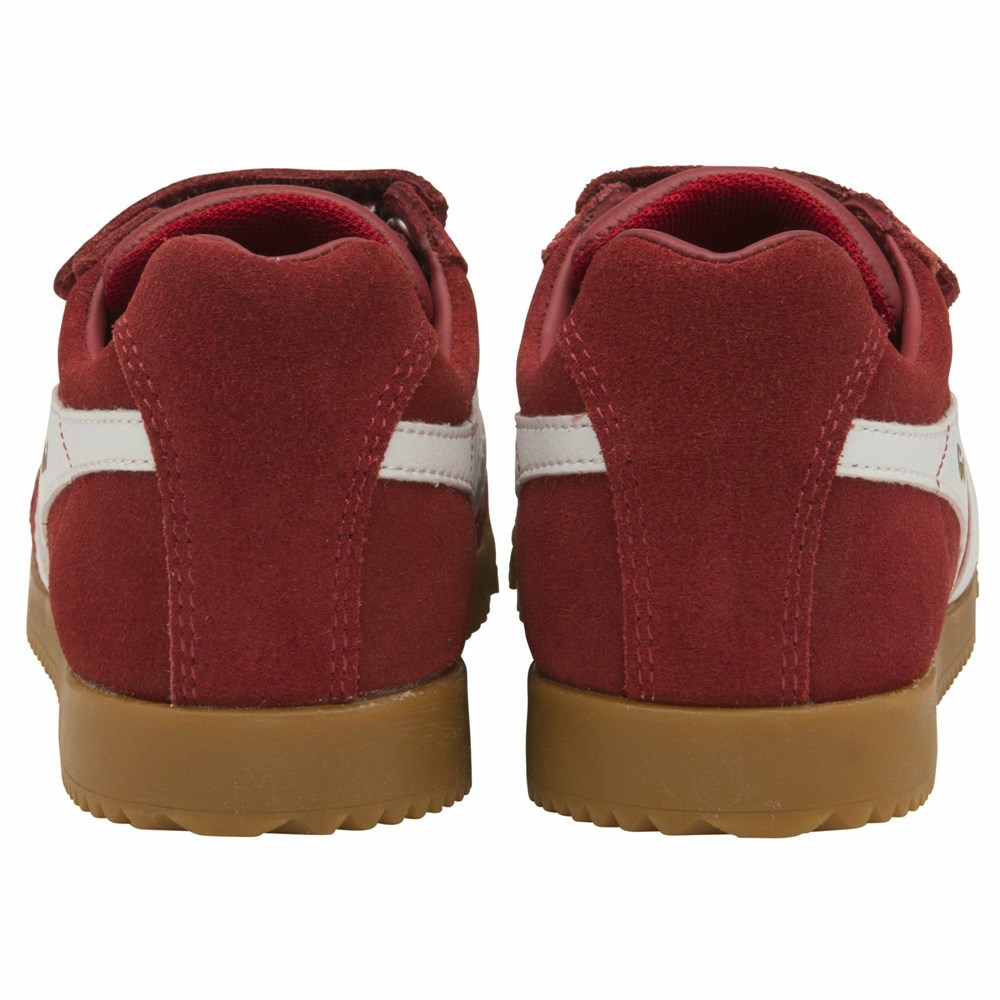 Gola Classics Harrier Strap Kids' Sneakers Deep Red / White | ENWLVM930