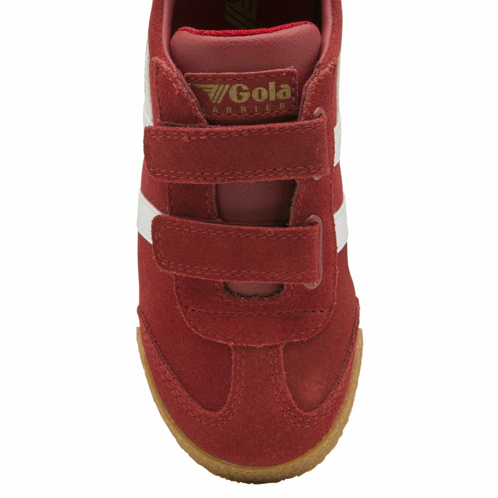 Gola Classics Harrier Strap Kids' Sneakers Deep Red / White | ENWLVM930