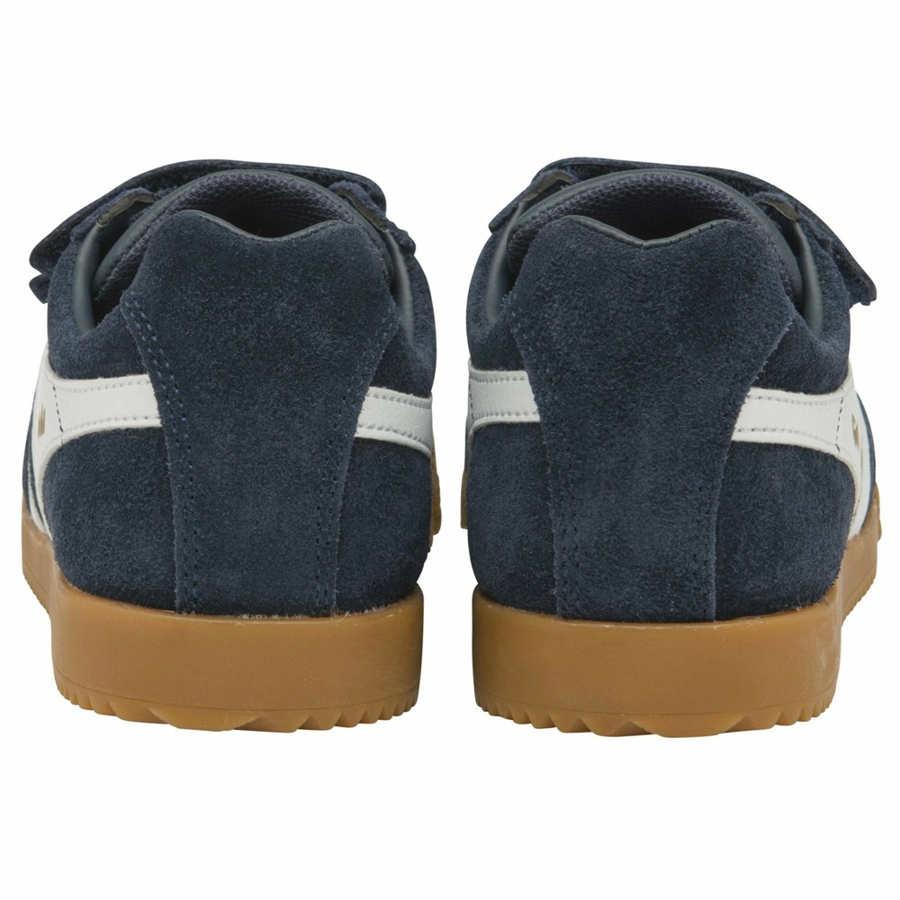 Gola Classics Harrier Strap Kids' Sneakers Navy / White | XTHURK240