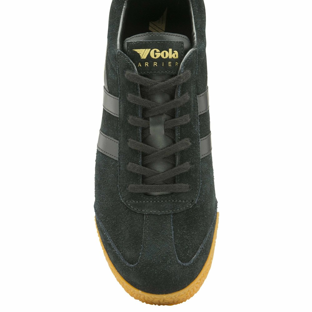 Gola Classics Harrier Suede Men Sneakers Black / Black | QPMJWK095