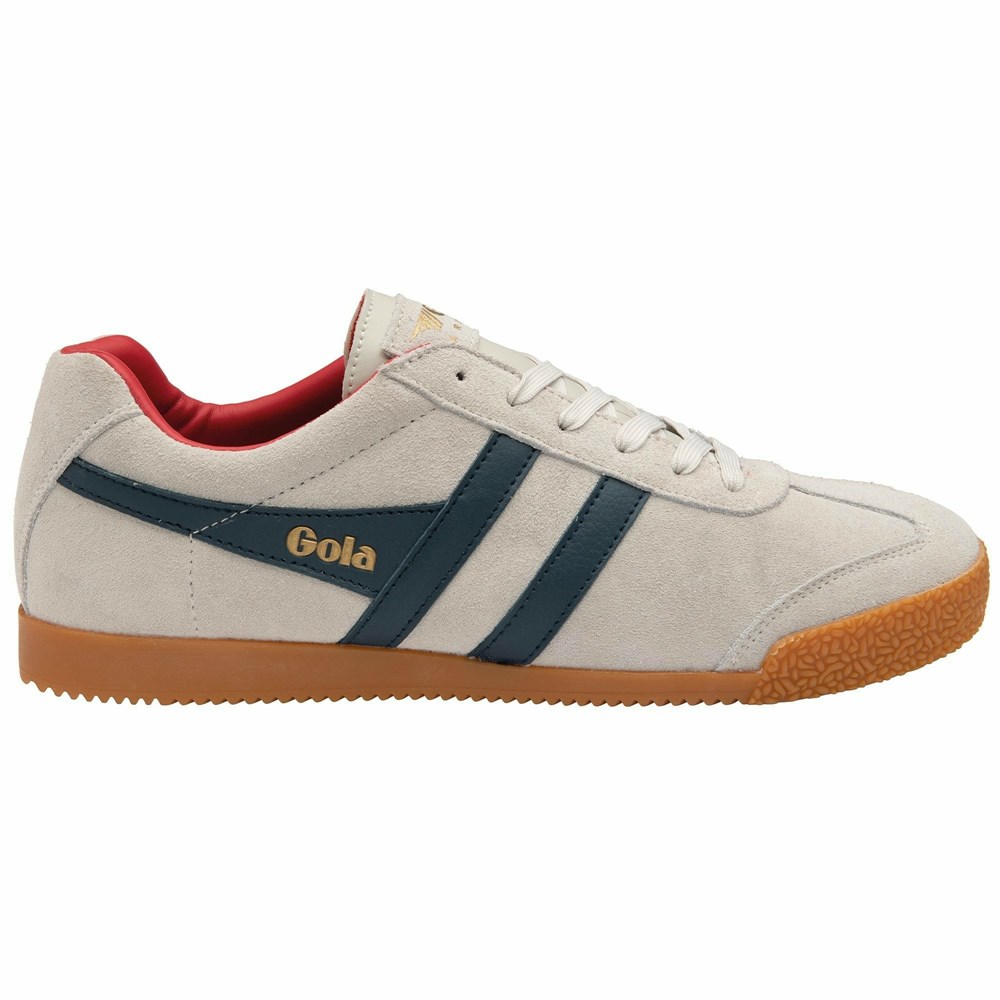 Gola Classics Harrier Suede Men Sneakers White / Blue / Deep Red | AXIEGY241