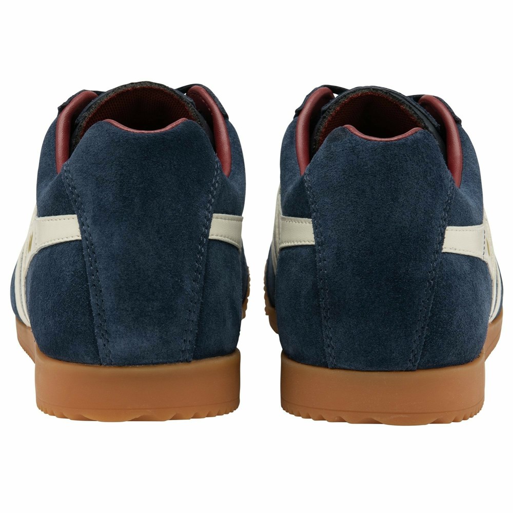 Gola Classics Harrier Suede Men Sneakers Navy / White / Deep Red | QFCPAM176