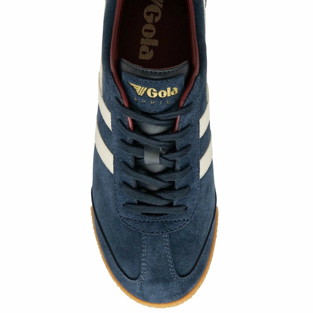 Gola Classics Harrier Suede Men Sneakers Navy / White / Deep Red | QFCPAM176