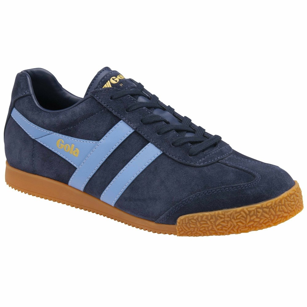 Gola Classics Harrier Suede Men Sneakers Navy / Blue | FJUCKD812