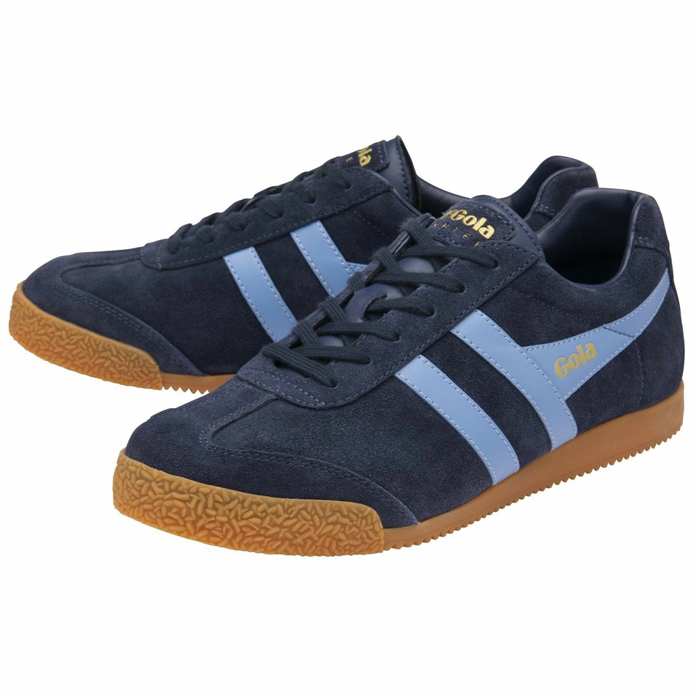 Gola Classics Harrier Suede Men Sneakers Navy / Blue | FJUCKD812