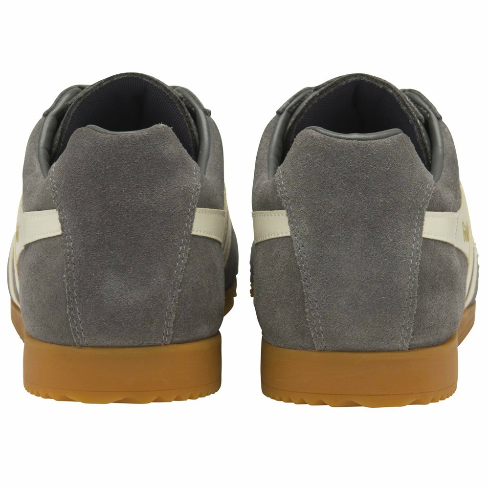 Gola Classics Harrier Suede Men Sneakers Grey | ROSJIQ428