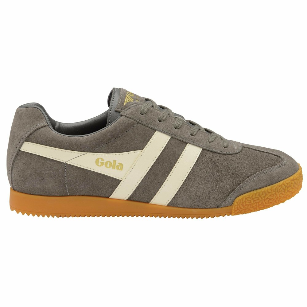 Gola Classics Harrier Suede Men Sneakers Grey | ROSJIQ428