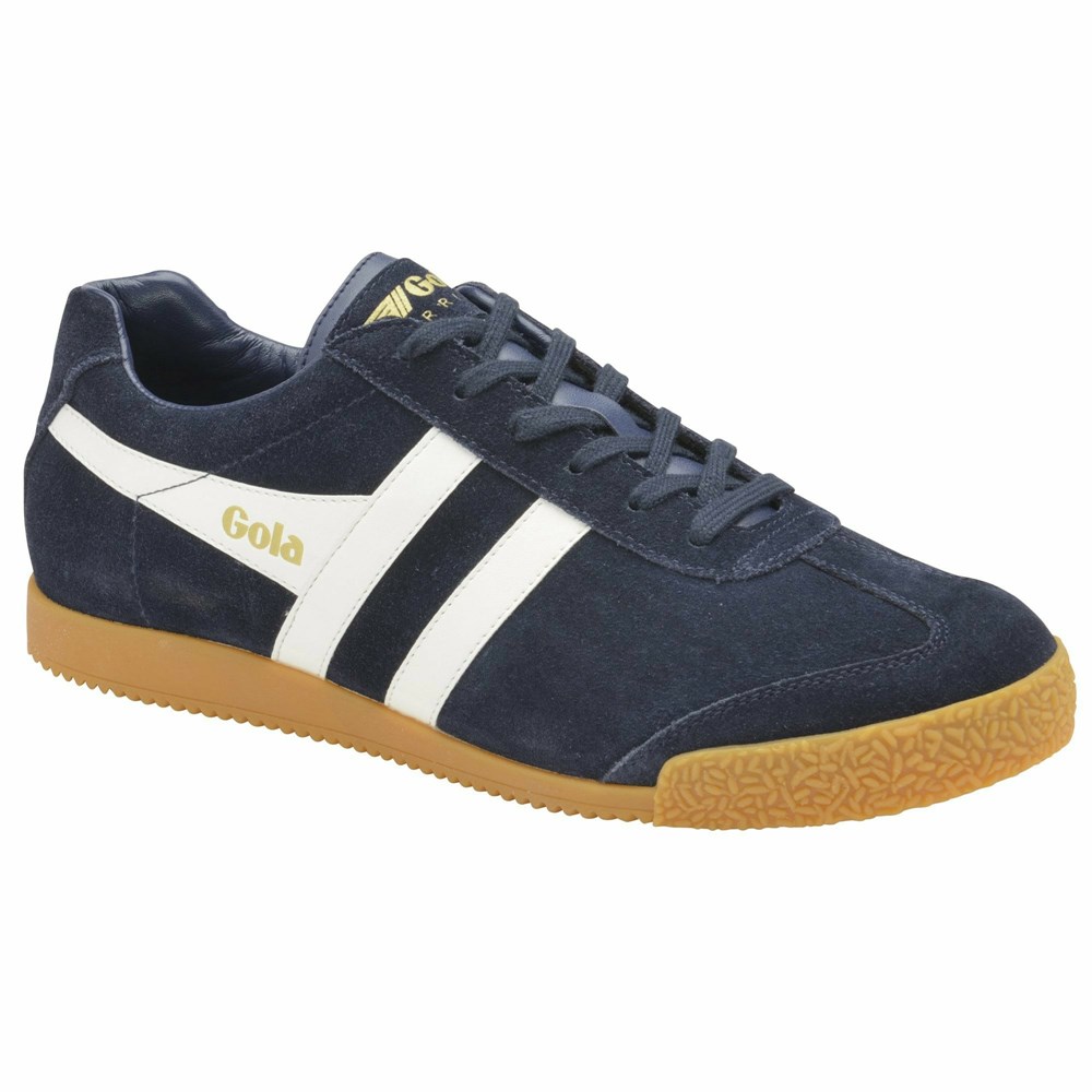 Gola Classics Harrier Suede Men Sneakers Navy / White | KMGCSQ024