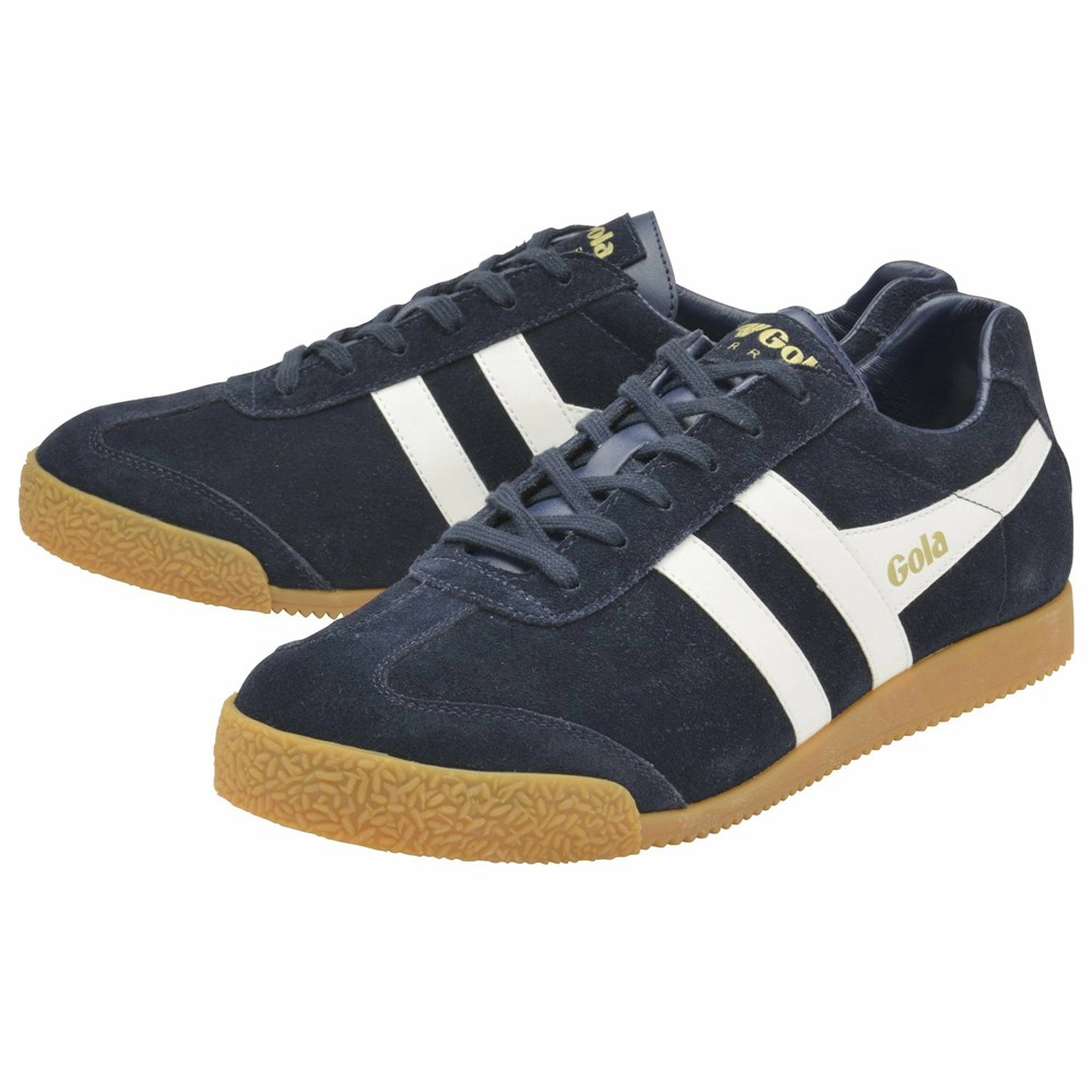 Gola Classics Harrier Suede Men Sneakers Navy / White | KMGCSQ024