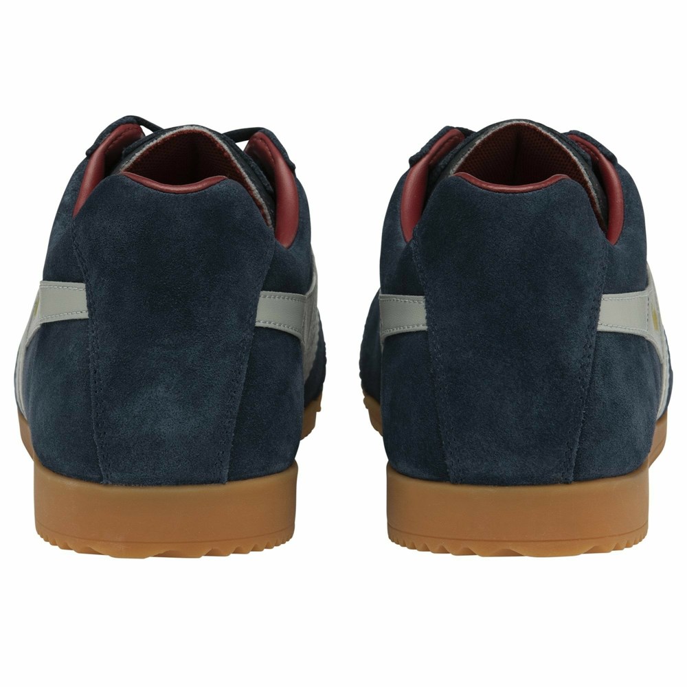 Gola Classics Harrier Suede Men Sneakers Navy / Light Grey / Deep Red | HZOPTA341