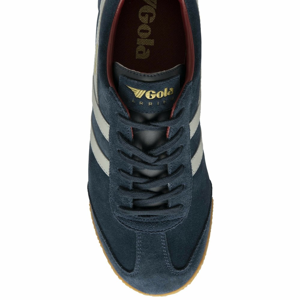 Gola Classics Harrier Suede Men Sneakers Navy / Light Grey / Deep Red | HZOPTA341