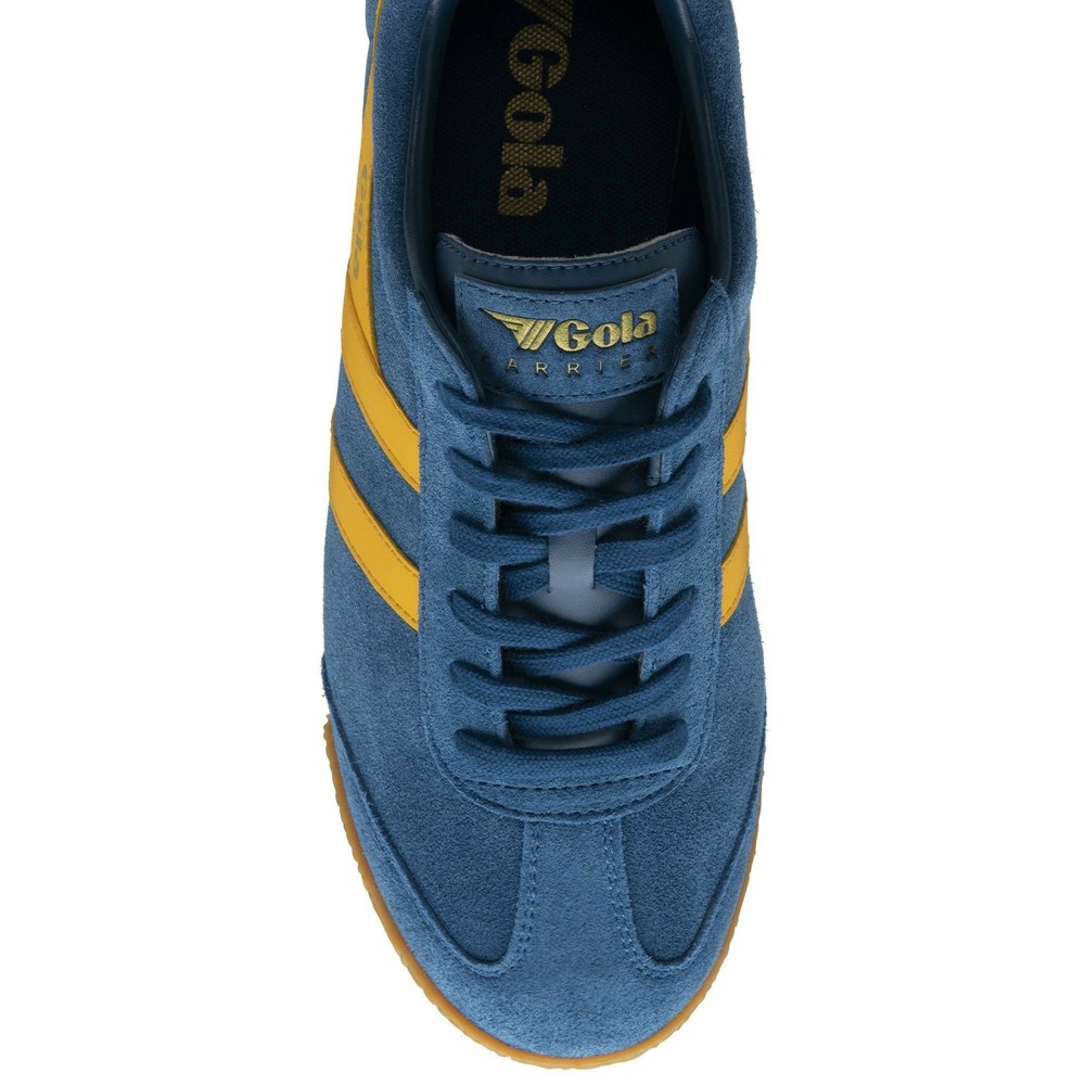 Gola Classics Harrier Suede Men Sneakers Blue / Orange | YOMZFG943