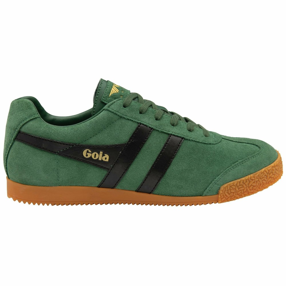 Gola Classics Harrier Suede Men Sneakers Black | FQWNBM957