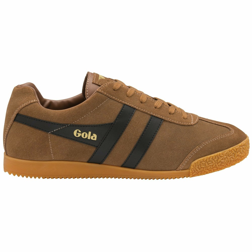 Gola Classics Harrier Suede Men Sneakers Brown / Black | WOUEIQ465