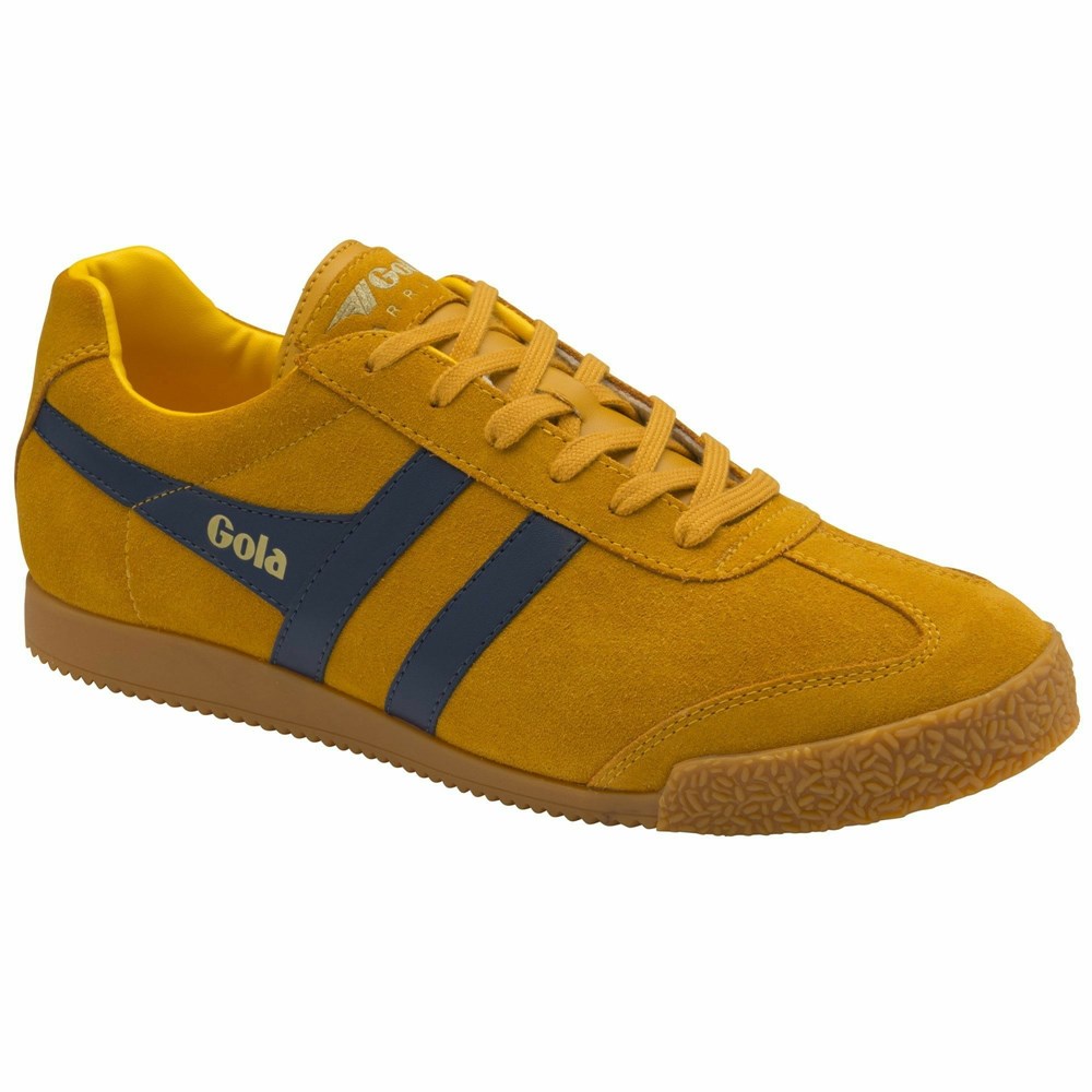 Gola Classics Harrier Suede Men Sneakers Orange / Navy | RXKQNL821