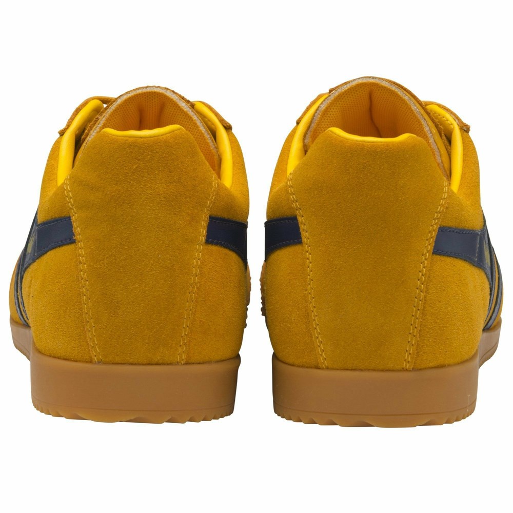 Gola Classics Harrier Suede Men Sneakers Orange / Navy | RXKQNL821