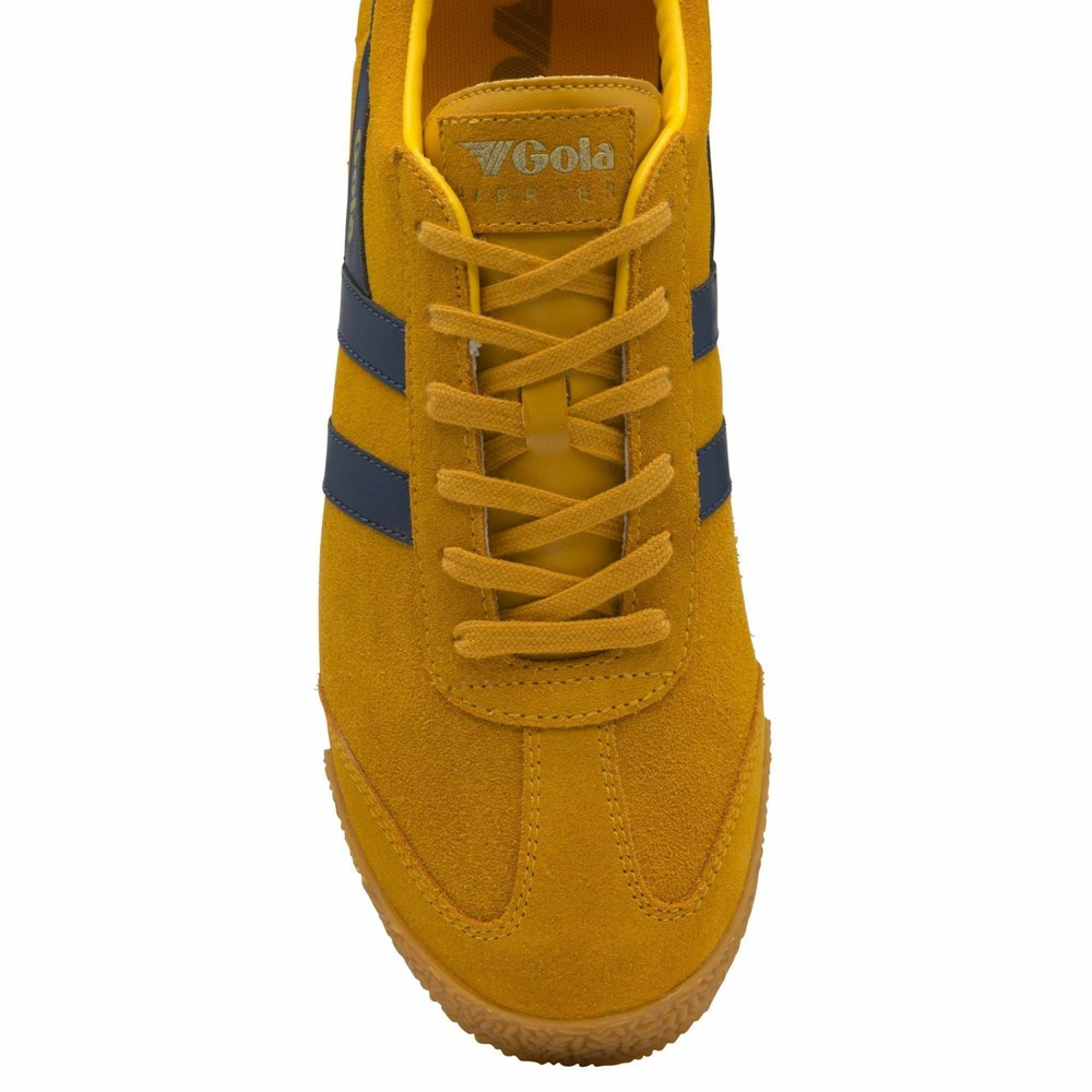 Gola Classics Harrier Suede Men Sneakers Orange / Navy | RXKQNL821