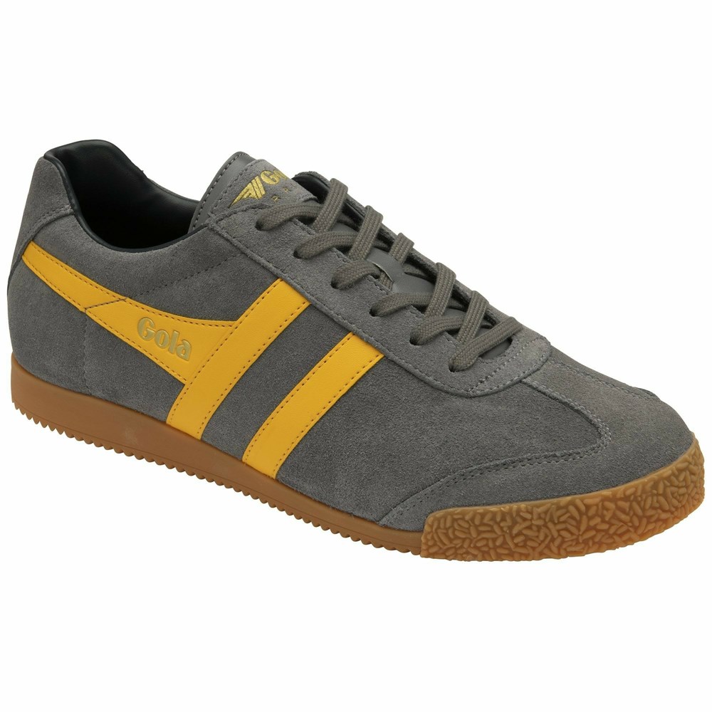 Gola Classics Harrier Suede Men Sneakers Grey / Orange / Navy | TADIGR932