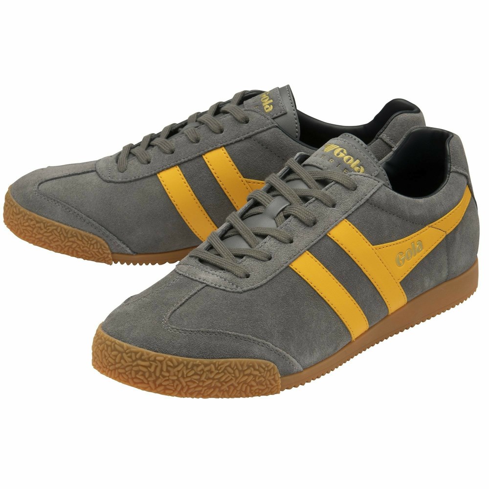 Gola Classics Harrier Suede Men Sneakers Grey / Orange / Navy | TADIGR932