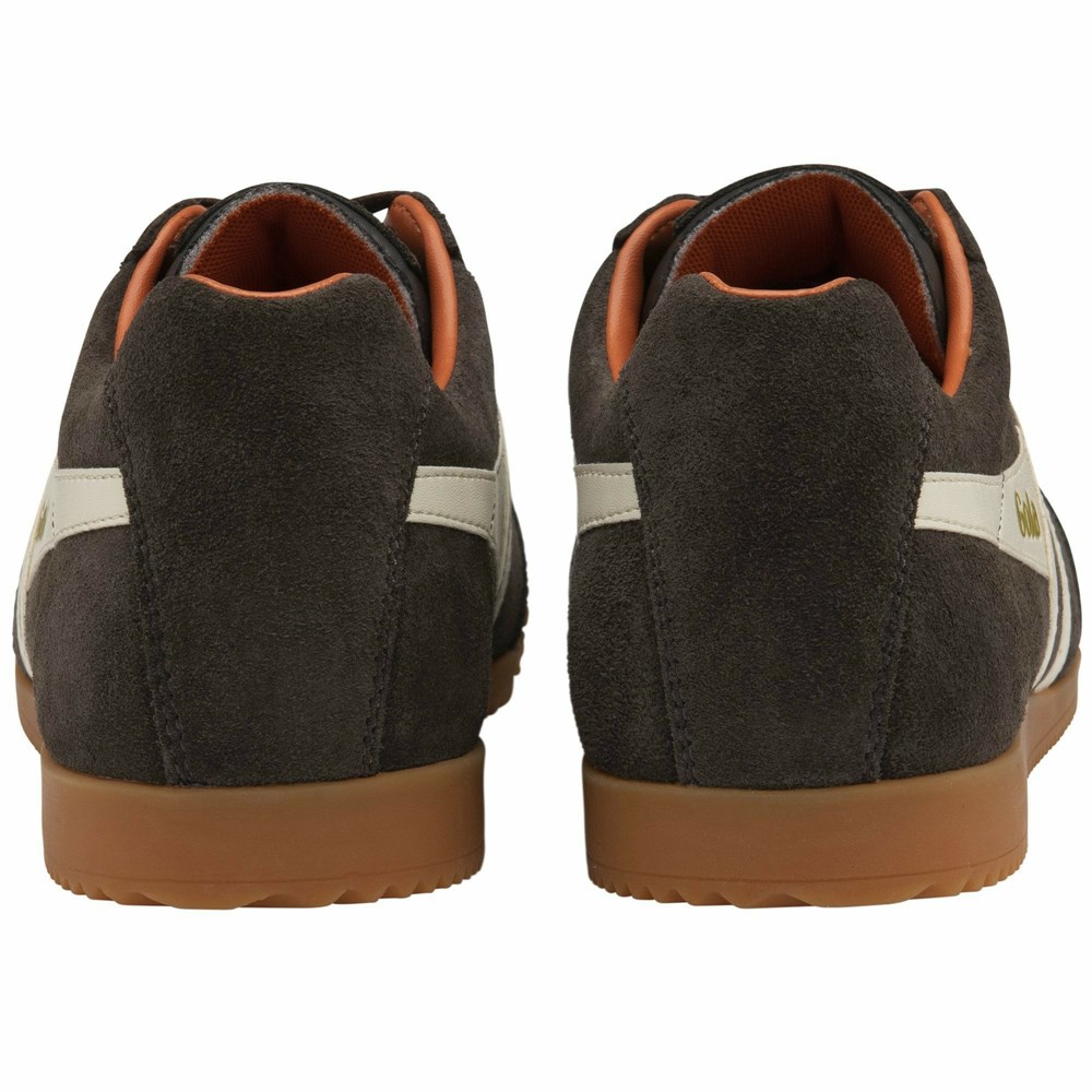 Gola Classics Harrier Suede Men Sneakers Dark Brown / White / Orange | HPNBLJ687