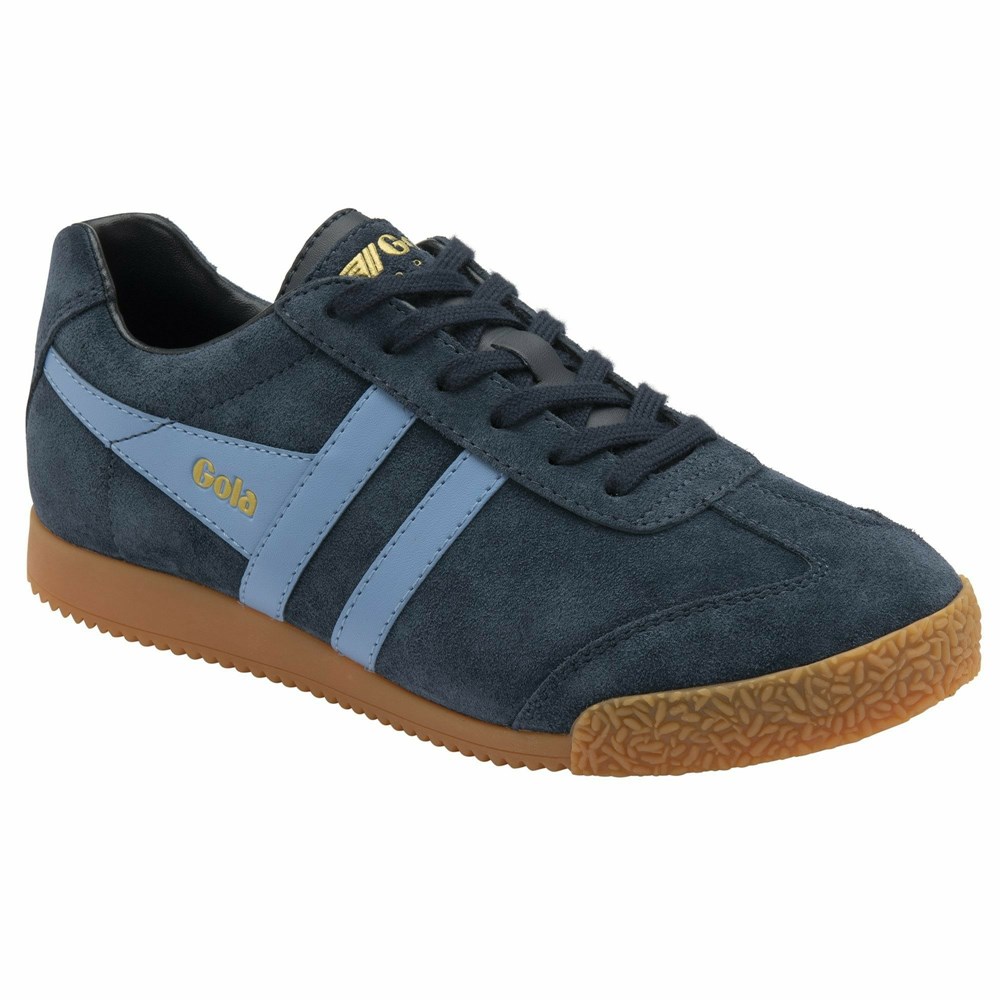 Gola Classics Harrier Suede Women Sneakers Navy / Blue | ZXNRYK865