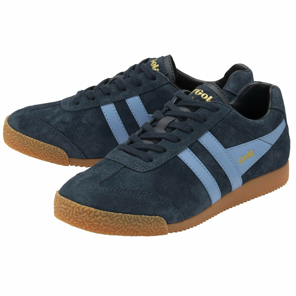 Gola Classics Harrier Suede Women Sneakers Navy / Blue | ZXNRYK865