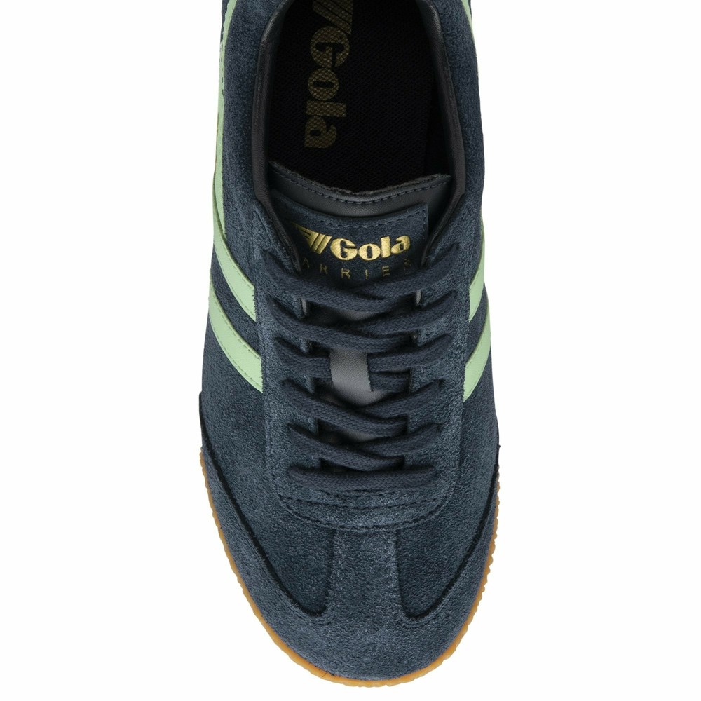 Gola Classics Harrier Suede Women Sneakers Navy / Green | ORTDAI076