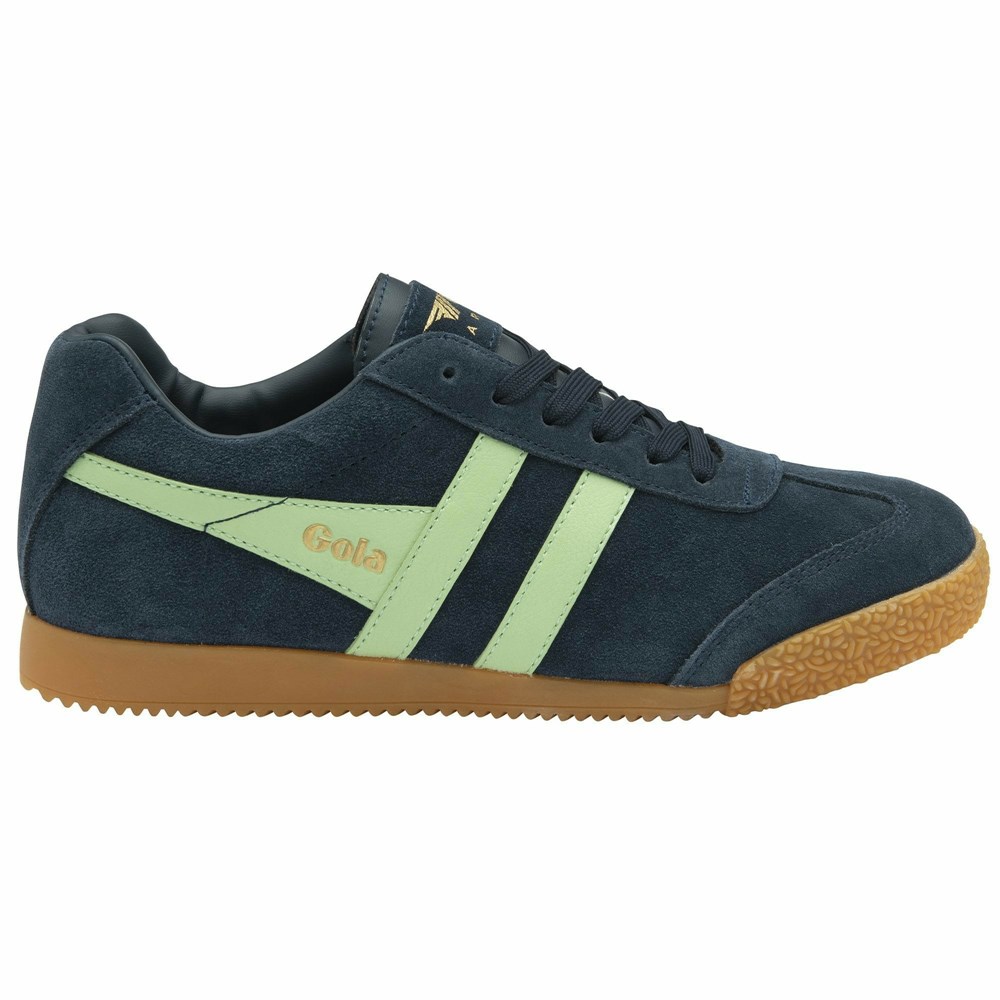 Gola Classics Harrier Suede Women Sneakers Navy / Green | ORTDAI076